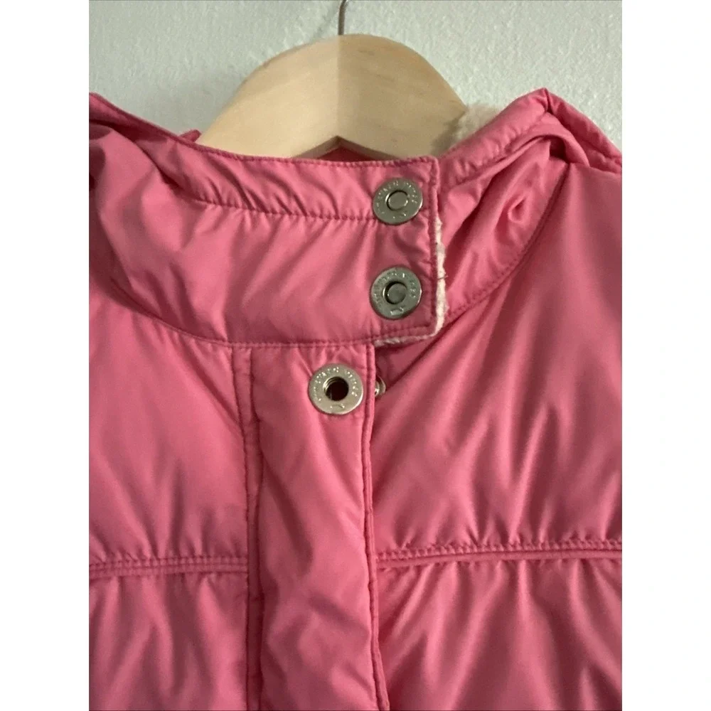 Vineyard Vines Puffer Jacket Quilted Goose Down Hood‎  Pink Youth Girls Medium
